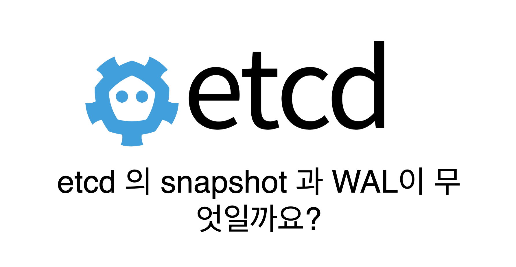 etcd 의 snapshot 과 WAL이 무엇일까요? (etcd backup snapshot이 아닌)
